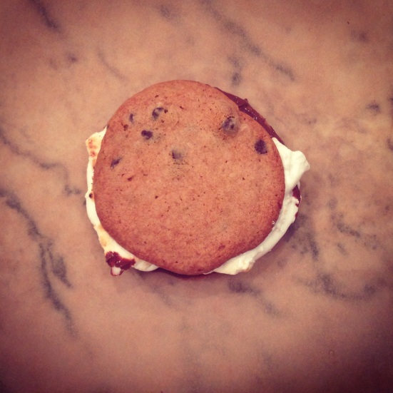 chocolate chip cookie smores 